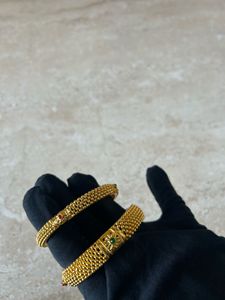Vintage Gold-Tone Bangles - Set of 2