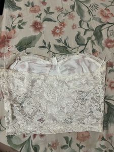 urbanic Floral Lace Bustier Top