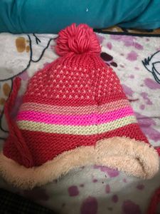 Reindeer Winter fleece Cap for 4-6 years kids