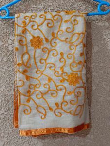 Orange Embroidered Kurta