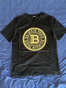 BALMAIN ORIGINAL TSHIRT BLACK AND GOLD LOGO