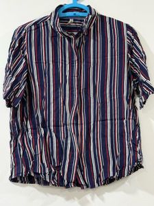 Striped Button-Down Shirt