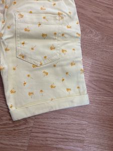 Boys Yellow Printed Shorts