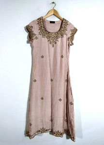 Peach Embroidered Kurta (Women's)
