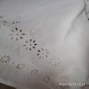 Pure Georgette Cutwork Saree
