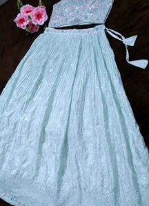 🆕🆕 PASTEL COLOUR Lehenga WITH CANCAN &amp; BLOUSE