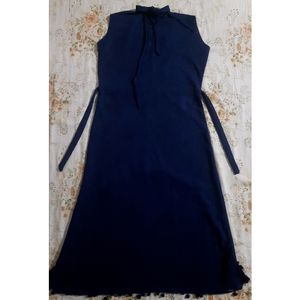 Women Sleevless Navy Blue Kurti