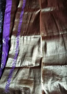 Lavender BANARSI Tissue Silk Saree