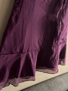 Purple Ruffle Mini Dress