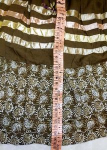 Boho Brown Striped Skirt