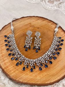 Elegant Blue Stone Jewelry Set