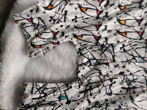 customize floral Patterned White top