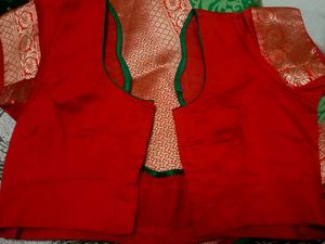 Green Orange 🧡 Saree