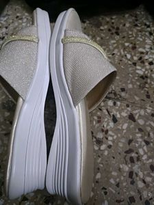 Party Wear Golden Wedges For Women In 39 Number