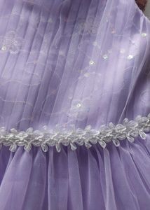 Cute Purple Party Dress With Cotton Lining