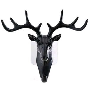 Black Deer Head Wall Hook