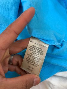 Burberry Brit Blue Long Sleeve Polo