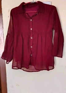Pretty Maroom Color Top