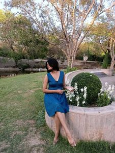 Pinterest Blue Fit &amp; Flare Dress