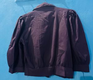 Purple Tie-Front Blouse