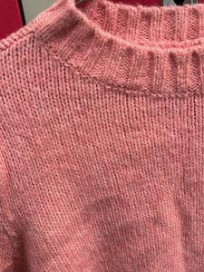 Pink Knit Pullover Sweater