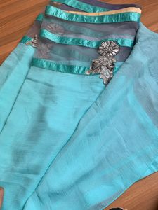 A Beautiful Party Wear Saree With Blouse