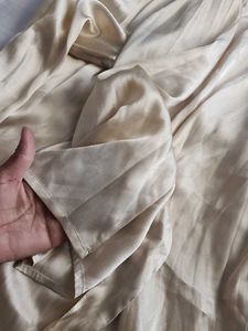 Champagne Satin Tie-Waist Top