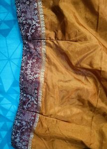 Mustard Readymade Saree Blouse