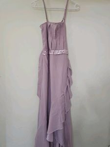 Lilac Chiffon Maxi Dress
