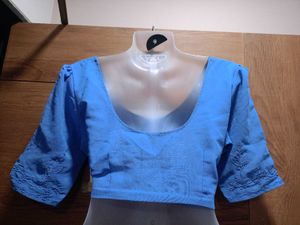 💙🫰🏻Pastel Blue Chikankari Silk Saree with