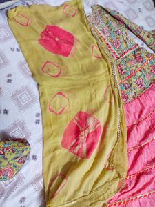 Long Kurta Skirt Duptta Set