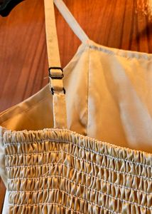 Golden Full maxi side slit dress