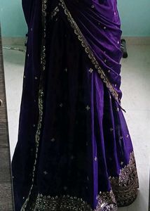 Elegant Purple Lehenga Choli(semi stitched)