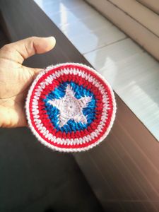 Captain America Crochet Keychain 🇺🇸
