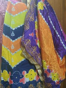 Beautiful Mirror Work Kurti Fabric Wid Duppata