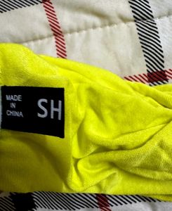 Neon Yellow &#39;Be You&#39; Crop Top