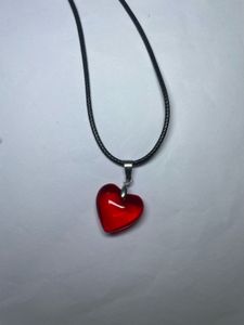 Red Heart Pendant Necklace-