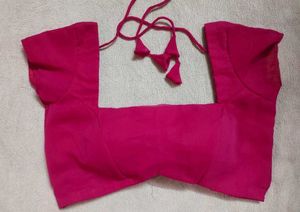 knotted backless blouse padded