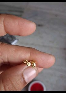 22c Gold Shaining Studs With Hall Mark