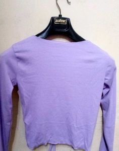 Cute Purple Long Sleeve Top