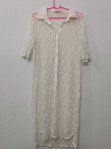 Lace Shirt Dress