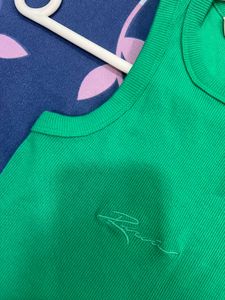 Review Green Ribbed Tank Top - XS