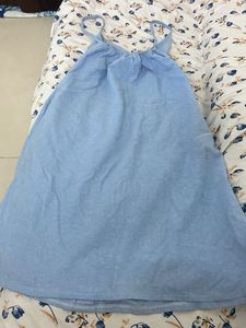 Light Blue Button-Front Sundress