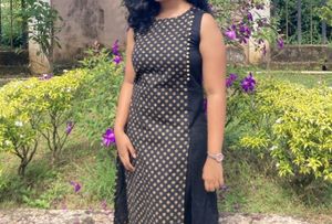 Black Printer Kurti