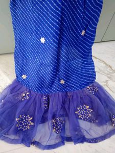 Blue Embroidered Ethnic Kurti🧿