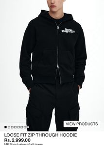 H&amp;M Black Zip-Up Hoodie