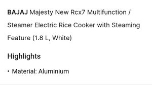 Bajaj Electric Rice Cooker