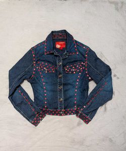 Rare Y2K Ecko Red embellished denim jacket