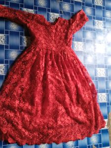 Frock For 4-5 Year Girl Chicken Work Full Frock