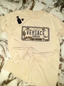 Versace on front print with leather touch
